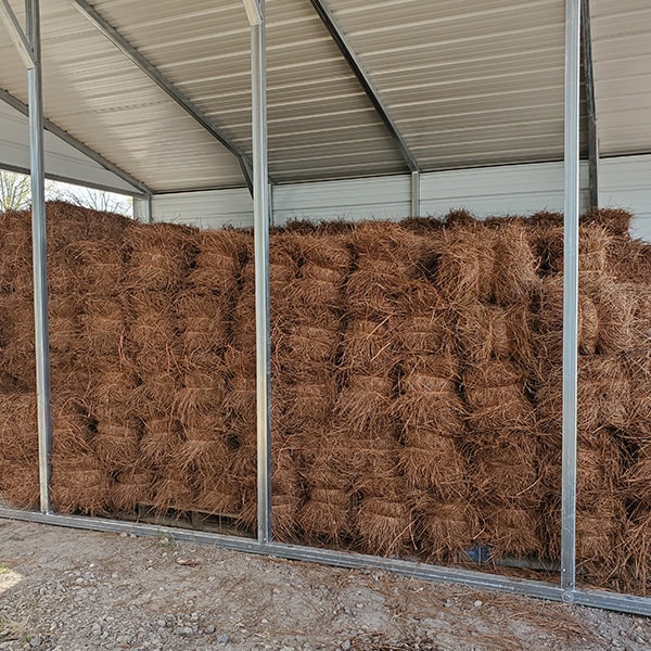 Pine straw bales